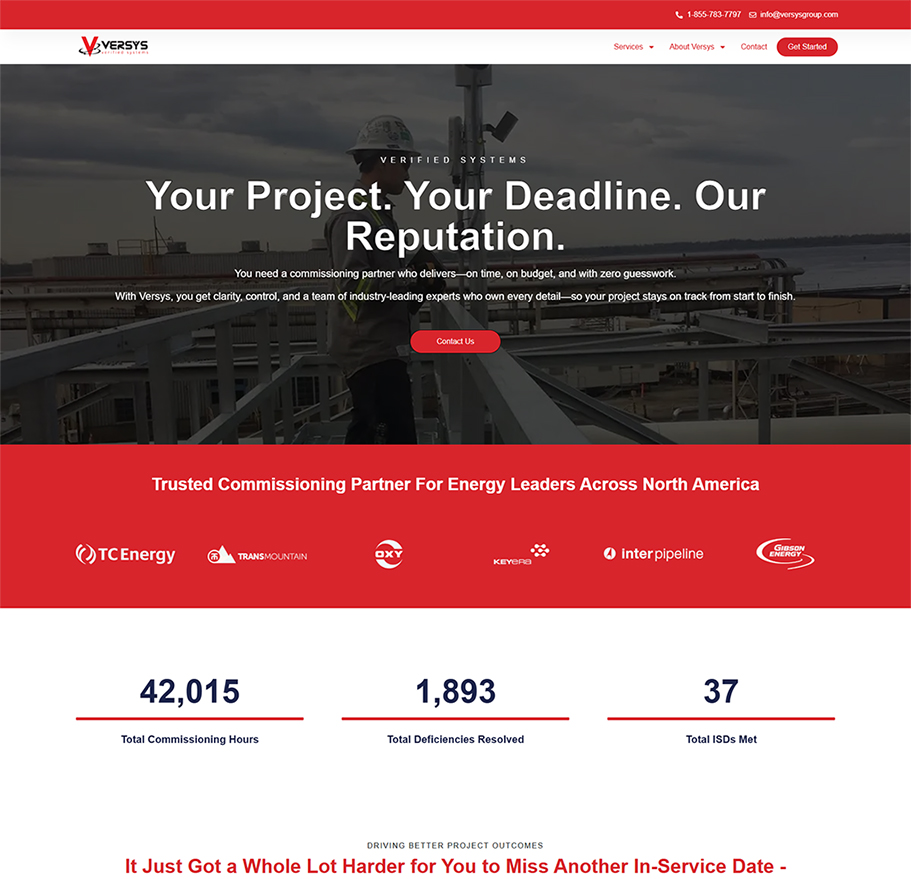 Website Project for Engineering Commissioning Firm - Screenshot